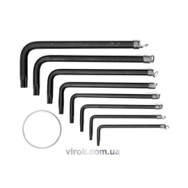 Ключі TORX L-подібні VOREL : на кільці, Т9-Т40, 8 шт. [50/100]