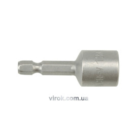 Насадка торцева магнітна 6-гранна YATO : HEX M13 x 48 мм, HEX Ø= 1/4" [Блістер] [100]