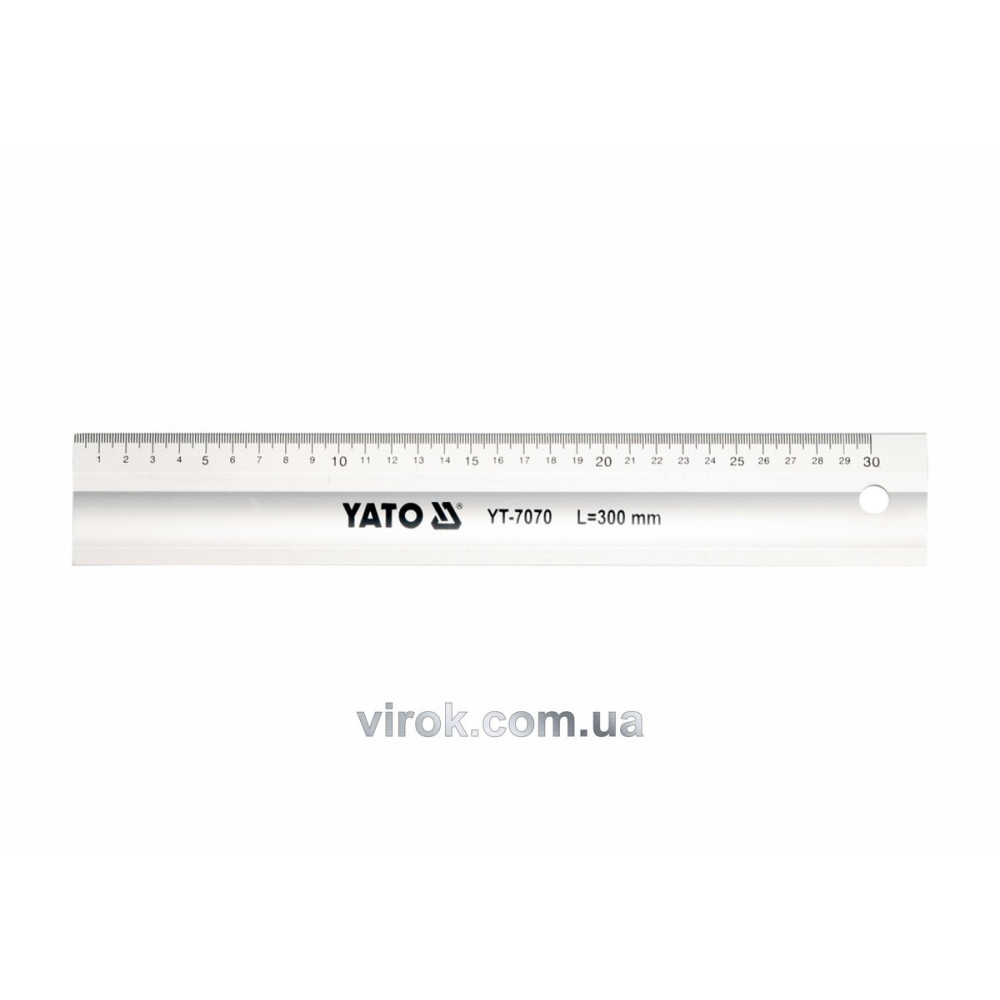 Лінійка алюмінієва YATO : L= 300 мм [25/100]