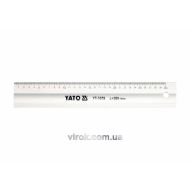 Лінійка алюмінієва YATO : L= 300 мм [25/100]