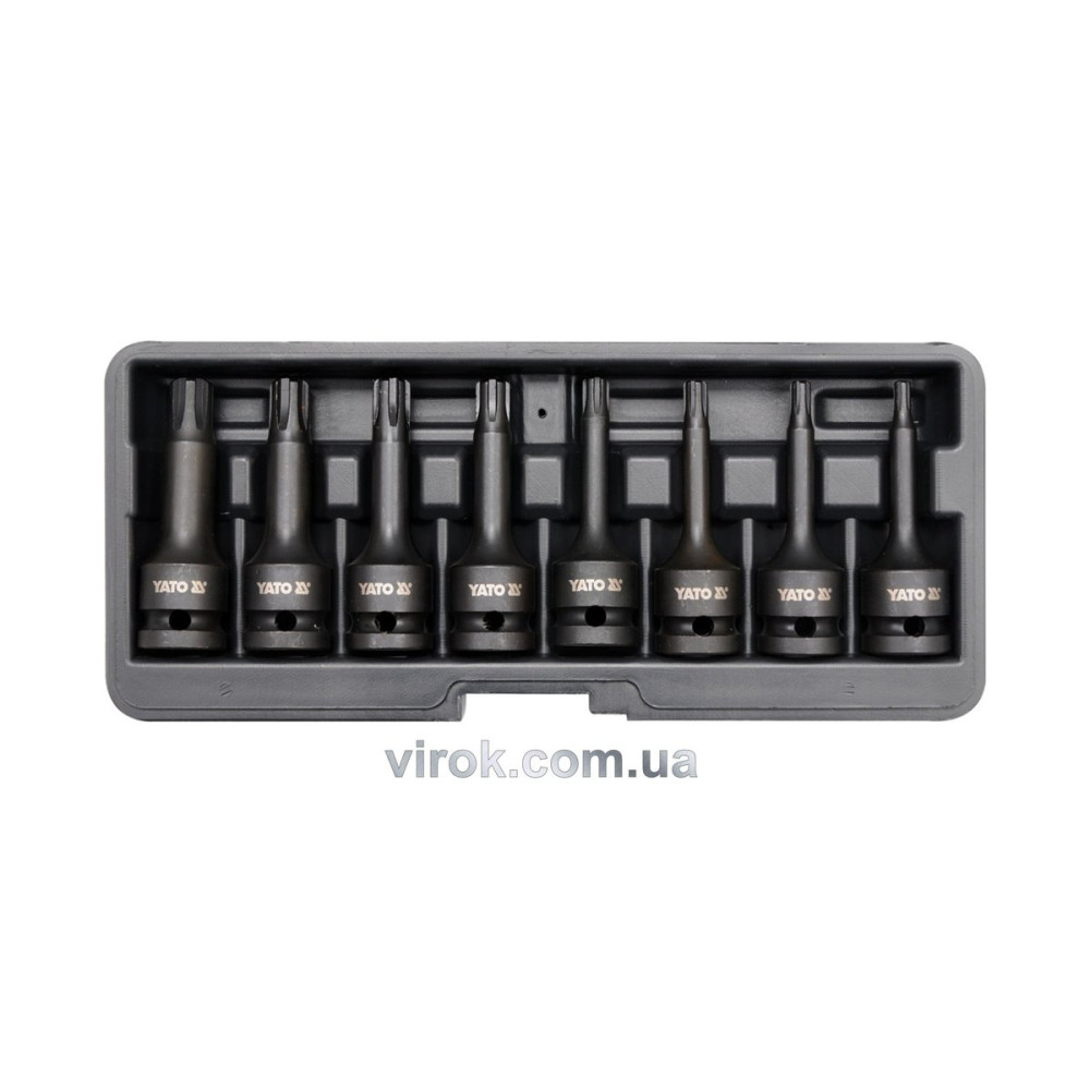 Набір насадок викруткових ударних YATO : RIBE M5-M13. квадрат 1/2". 8 Од. [15]