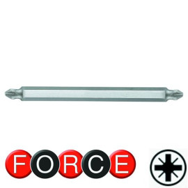 1/4" Бита крестовая двухсторонняя РZ.1xPZ.2, L=165 мм (FORCE 122D12)