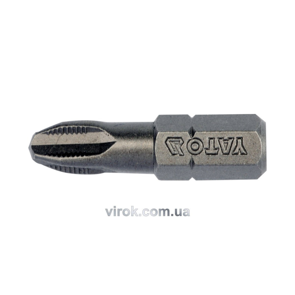 Насадка викруткова YATO : "Philips" PН3 x 25 мм. HEX 1/4". 10 (Уп/Шт.) [25/200]