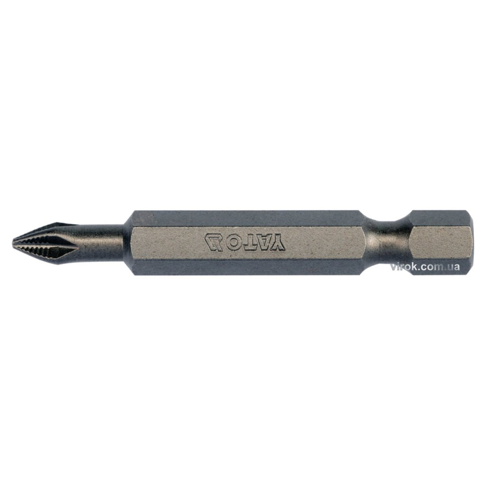 Насадка викруткова YATO PН1 x 50 мм, HEX- 1/4"; паков. 10 шт. [25/100]