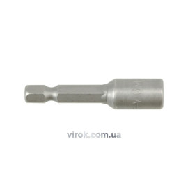 Насадка торцева магнітна 6-гранна YATO : HEX M6 x 48 мм, HEX Ø= 1/4" [Блістер] [100]