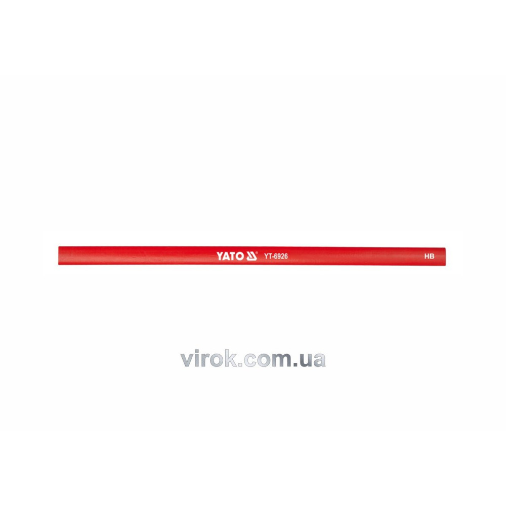 Олівець столярний YATO : L= 245 мм х 12 мм. червоний. 144 (Уп/Шт.) [8]