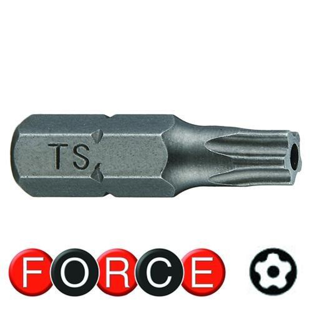 1/4" Бита Torx с отверстием 5-ти лучевая TS15, L=25 мм (FORCE 12F2515)