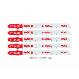 Полотно для електролобзика YATO BI-METAL (дерево) , 6TPI , l=100м, набір 5пр. YT-3400