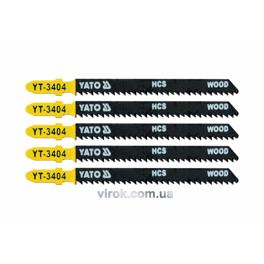Полотно для електролобзика (дерево) YATO : 10TPI, L= 100 мм. Уп. 5 Шт. YT-3404