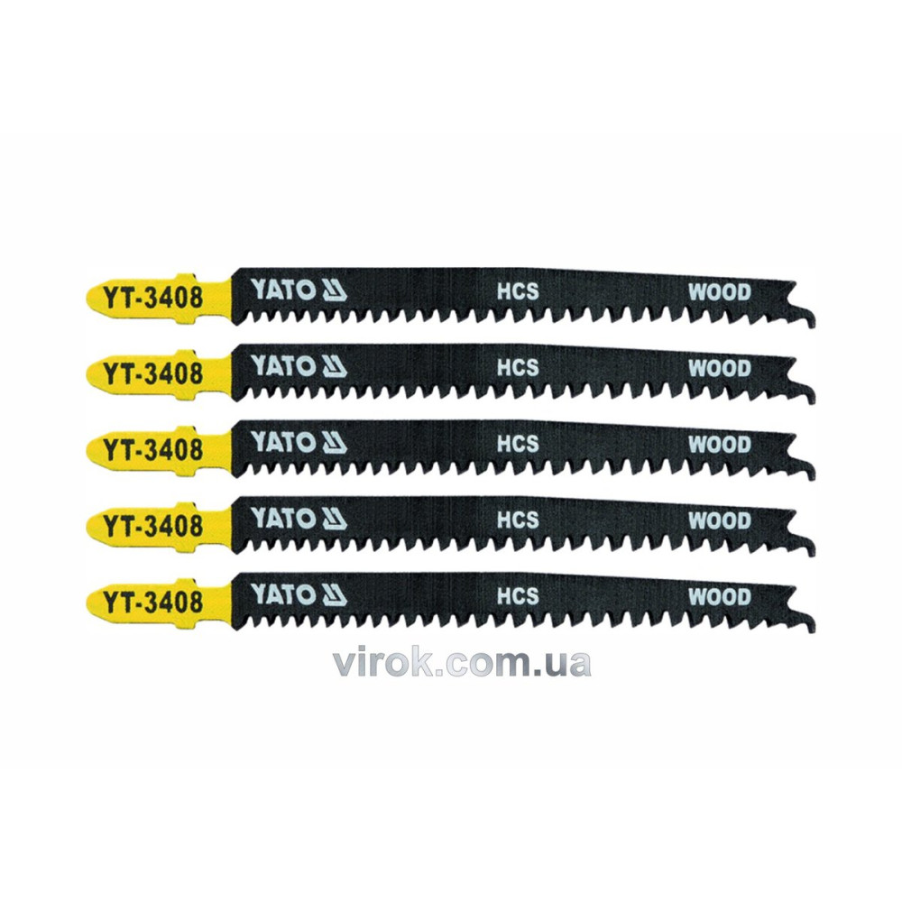 Полотно для електролобзика(дерево) YATO : 13TPI, L= 115 мм. Уп. 5 Шт. YT-3408