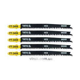 Полотно для електролобзика(дерево) YATO : 13TPI, L= 115 мм. Уп. 5 Шт. YT-3408