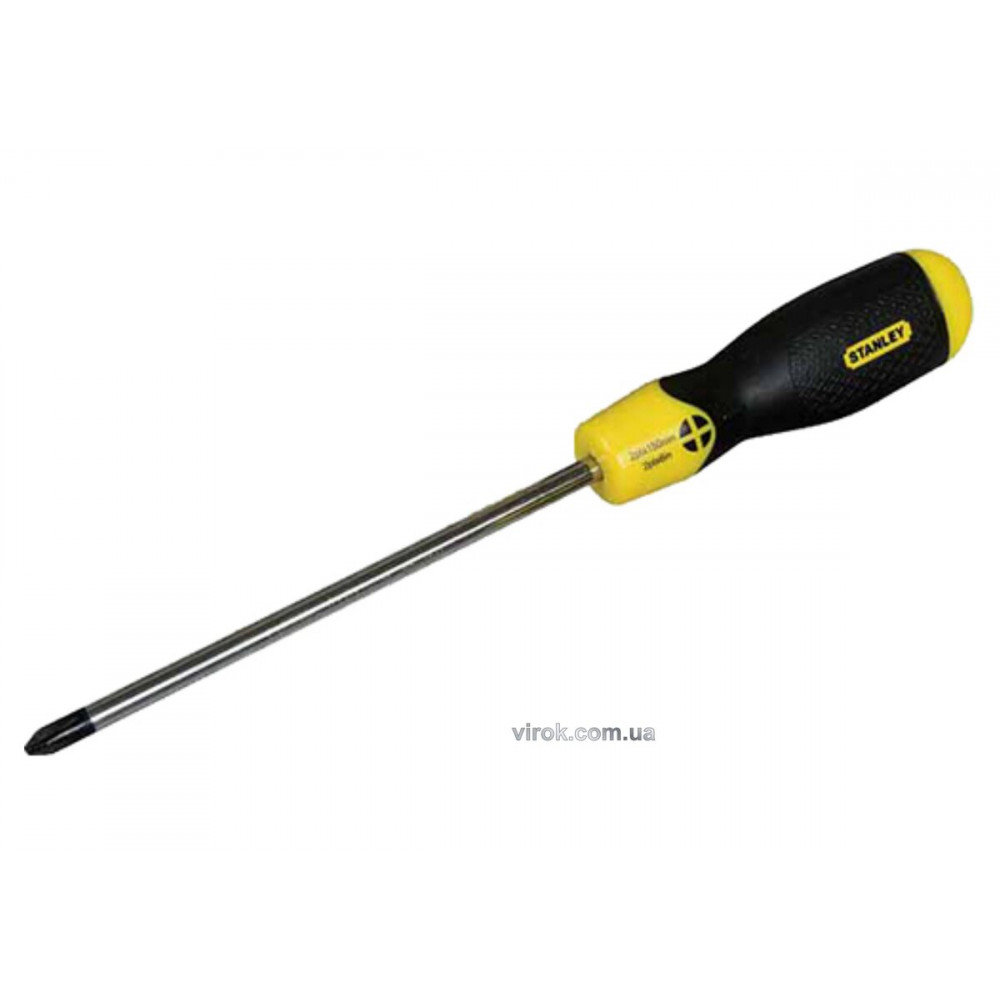 Викрутка хрестова STANLEY "Cushion Grip" : "Pozidriv" PZ0 x 60 мм DW