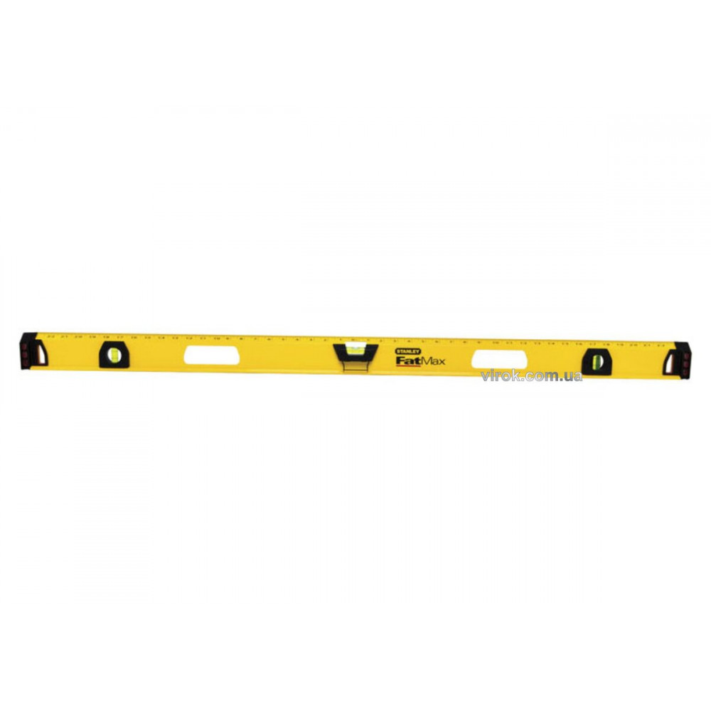Рівень STANLEY "FatMax I Beam": L= 120 см, 3 капсули, алюмінієвий корпус + олівець, похибка 0,5 мм/м