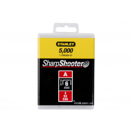 Скоба для степлера STANLEY "Light Duty" тип "А", h= 6 мм, 5000 шт. DW
