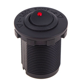 Кнопка врезная в планку 12V 20A RED