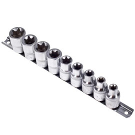 HANS. Набор торцевых головок внешний торкс 1/2"DR Е10-Е24, 9предм.блистер (46410-9C)