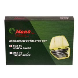 HANS. Комплект экстракторов для откручивания заломаных шпилек  (BEX-S6)