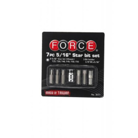 5/16" Набор бит Torx с держателем 7 пр в блистере  (FORCE 3071)