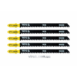Полотно для електролобзика(дерево) YATO : 8TPI, L= 115 мм. Уп. 5 Шт. YT-3409