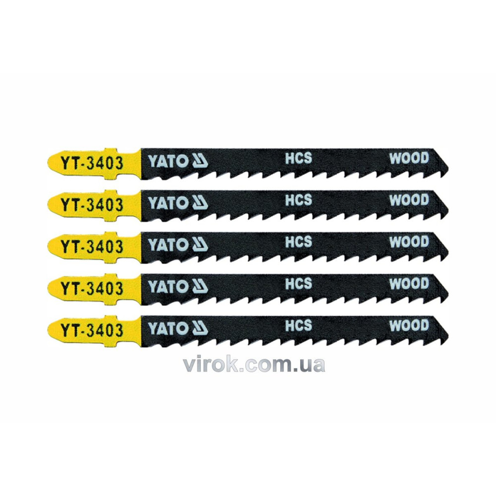 Полотно для електролобзика(дерево) YATO : 6TPI, L= 100 мм. Уп. 5 Шт. YT-3403