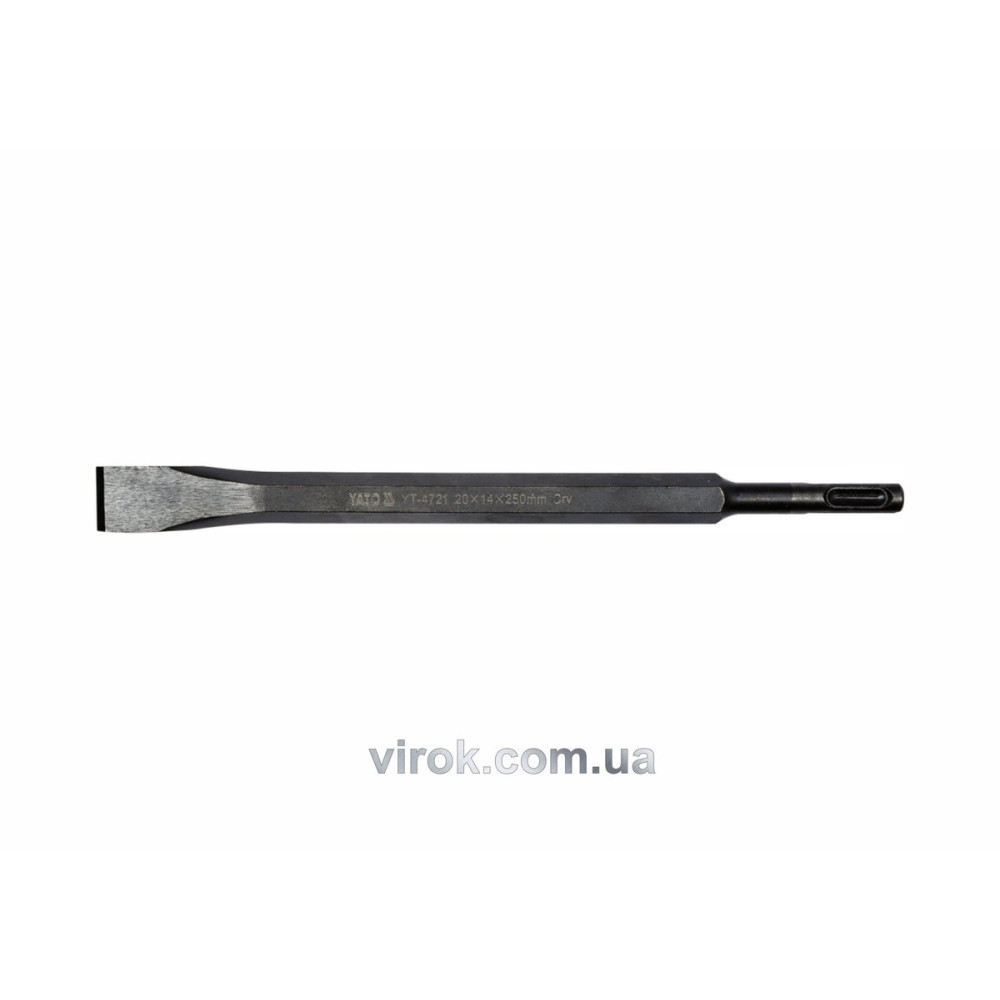Зубило - долото YATO : SDS+, L= 20х14 х 250 мм. CrV [6/48]