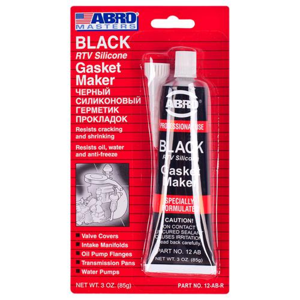 Герметик прокладки ABRO (AB 12) (85гр) BLACK Китай