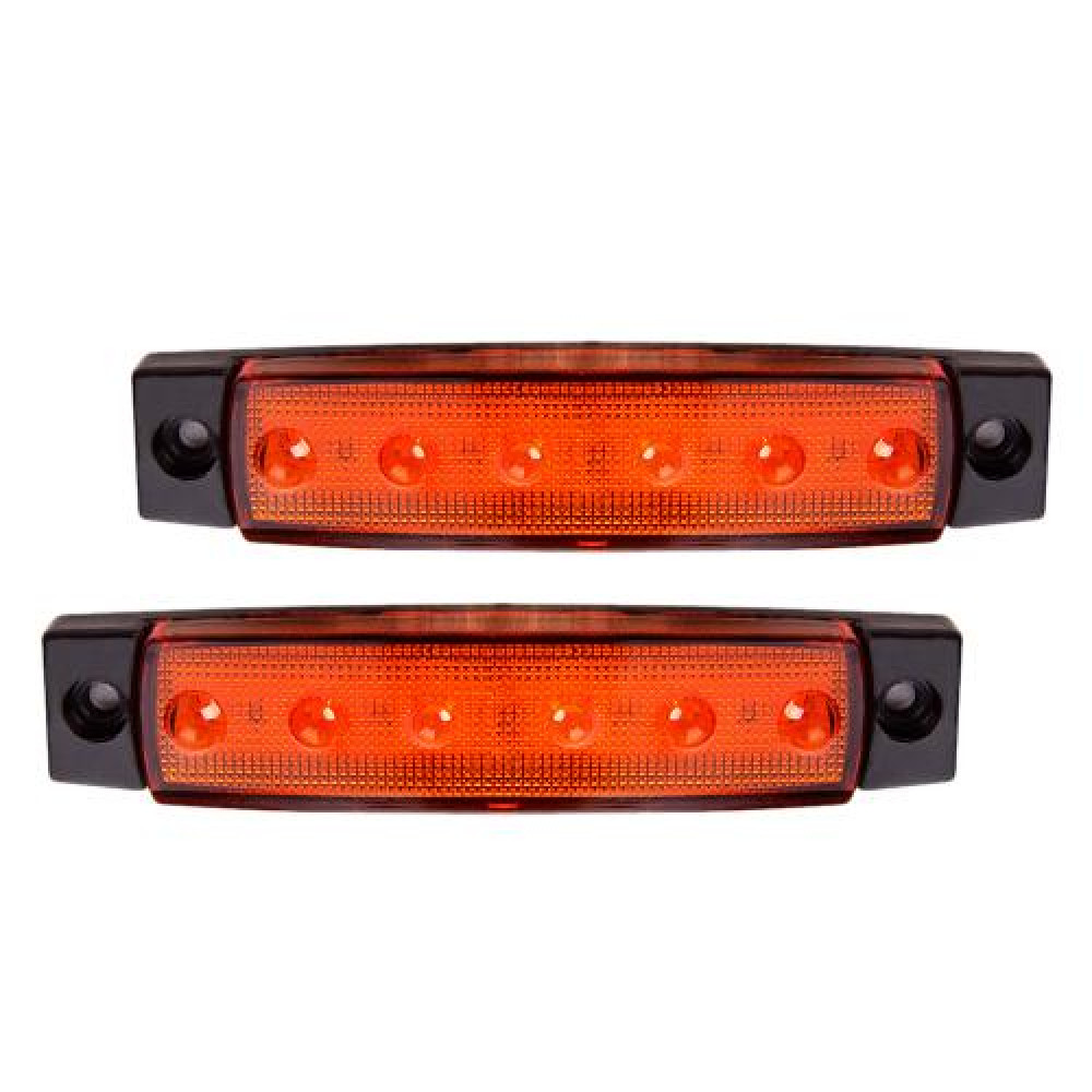 Фонарь габаритный BL-64906YL 24V/6LED/96х20mm/2шт (BL-64906 24V-Yellow)