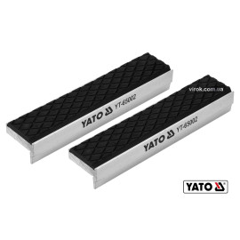 Губки змінні до лещат м'які YATO: 125 х 30 х 10 мм, алюмінієві з гумою YT-65002