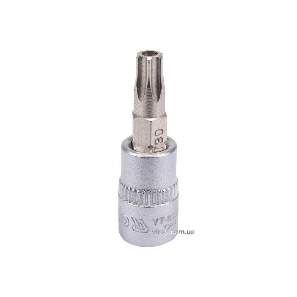 Головка торцева до квадрату 1/4" YATO з насадкою "TORX" Т30, L= 37 мм [150/600]