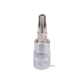Головка торцева до квадрату 1/4" YATO з насадкою "TORX" Т30, L= 37 мм [150/600]