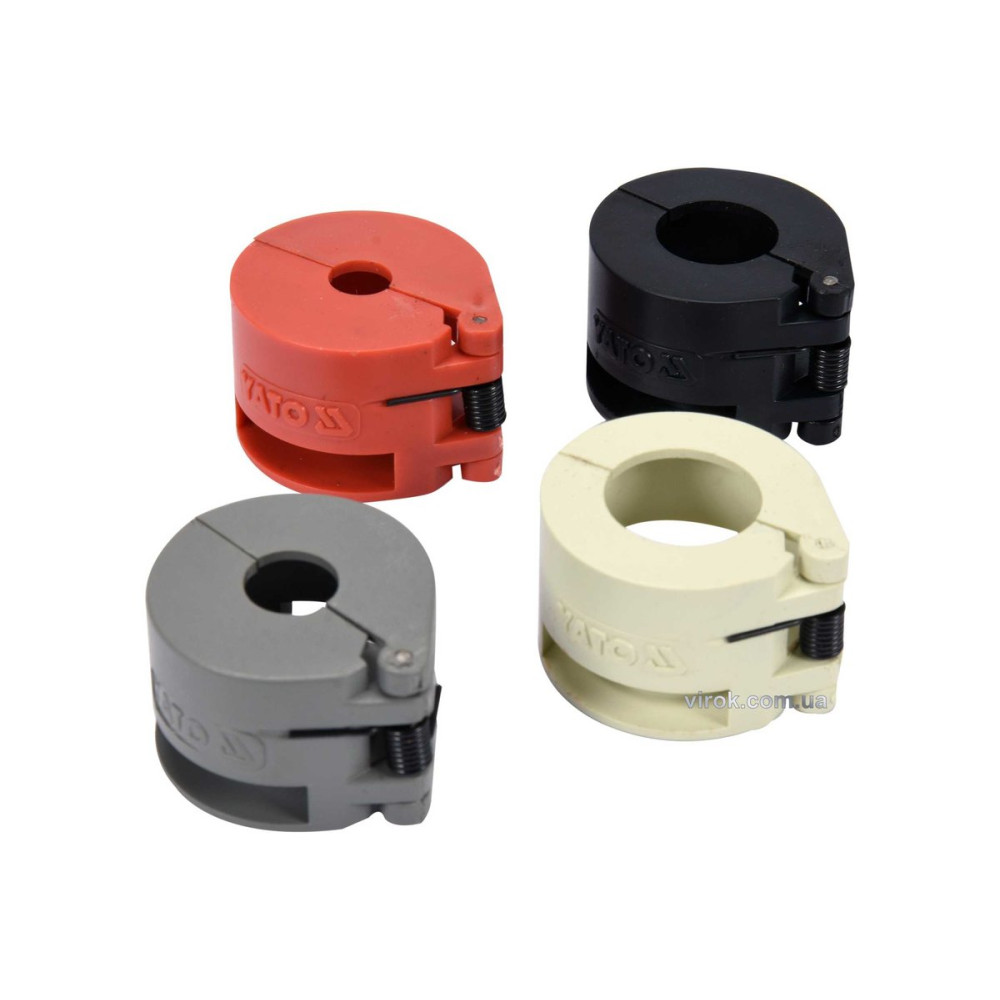 Кліпси для з'єднаннь систем кондиціонування YATO : 3/8", 1/2", 5/8", 3/4", 4 шт(DW)
