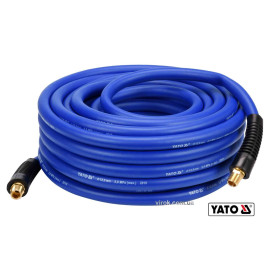Шланг пневматичний гібридний (ПВХ+БНК) YATO: Ø12.5мм x 20м, Ø=3/8", тиск ≤ 2 MPa, різьбов. з'єдн.[5]