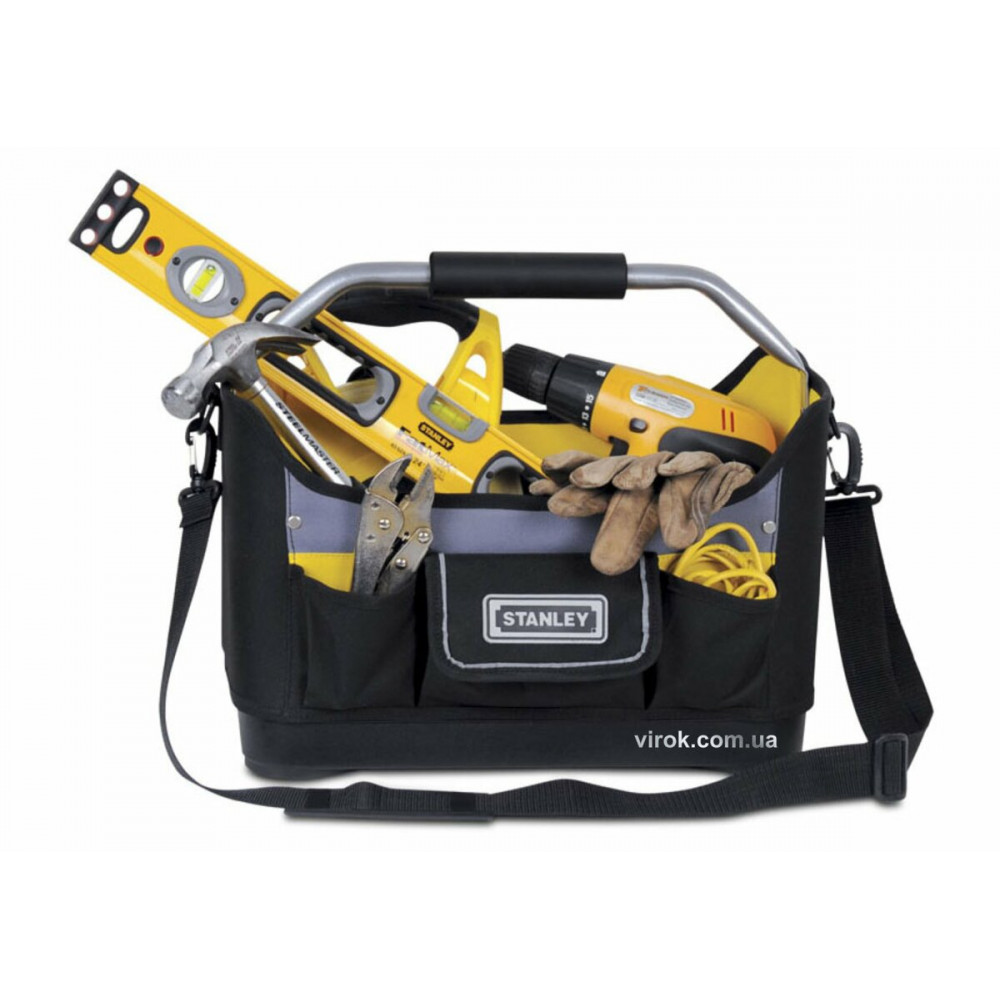 Сумка для інструмента "Basic Stanley Open Tote" відкрита; 4,7 x 27,7 x 25,1 см