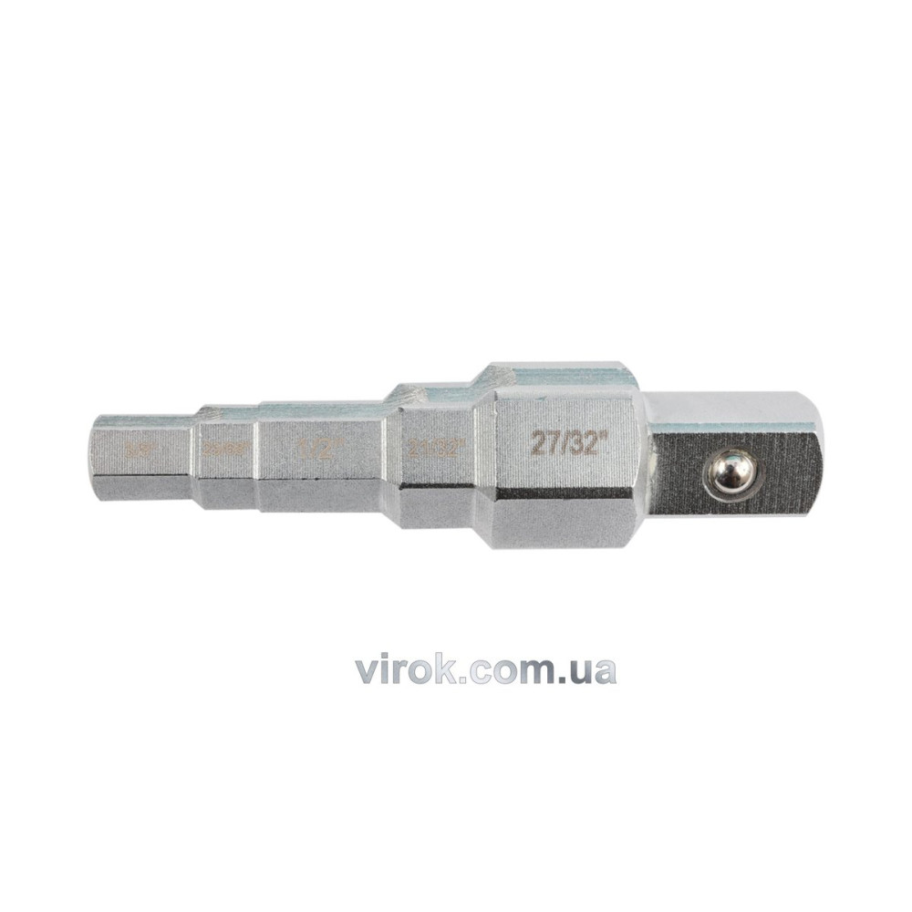 Ключ ступеневий YATO : квадрат 1/2" для головок 3/8", 29/68", 1/2", 21/32", 27/32" [100]