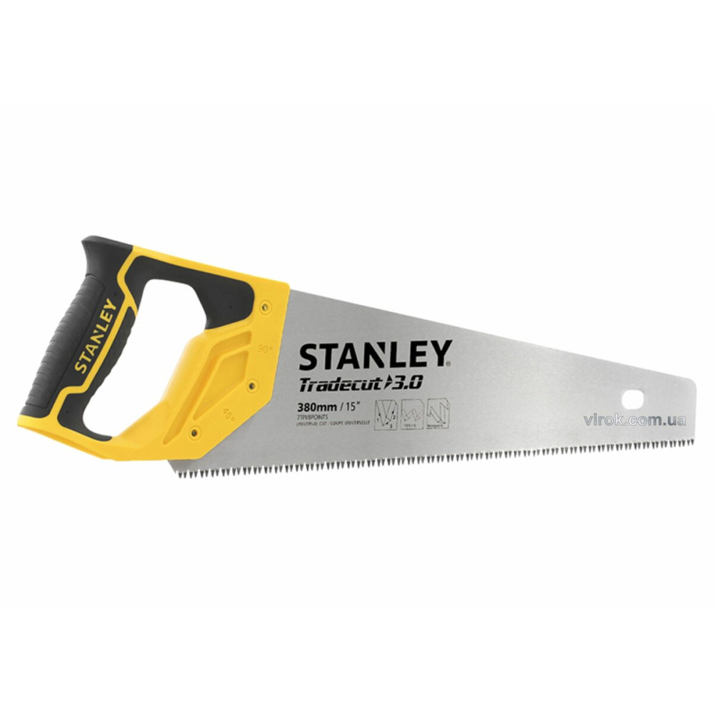 Ножівка по дереву STANLEY "Tradecut" : L= 380 мм, 7 зубів/1"