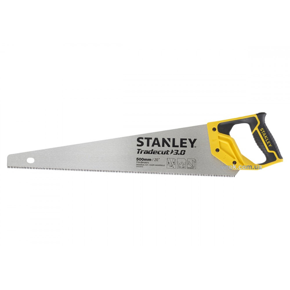 Ножівка універсальна STANLEY : L= 500 мм, 11 зубів/1", з нержавіючої сталі DW