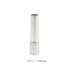 Головка торцева 6-гранна YATO : подовжена, квадрат 1/4", М= 7 мм, L= 50 мм [24/240/480]