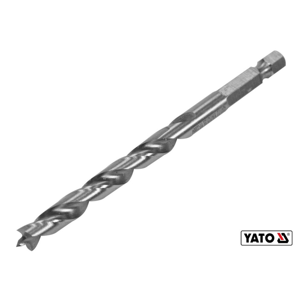 Свердло по дереву YATO : Ø7 x 90/55 мм, хвостовик- HEX 1/4", HSS 4241(DW)
