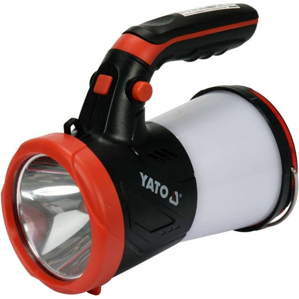Ліхтар LED-діодний акумулятор YATO Li-Ion 3.7В, 1Вт, 600-1200Лм з ручкою, зарядний USB пристрій YT-08579
