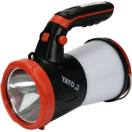 Ліхтар LED-діодний акумулятор YATO Li-Ion 3.7В, 1Вт, 600-1200Лм з ручкою, зарядний USB пристрій YT-08579