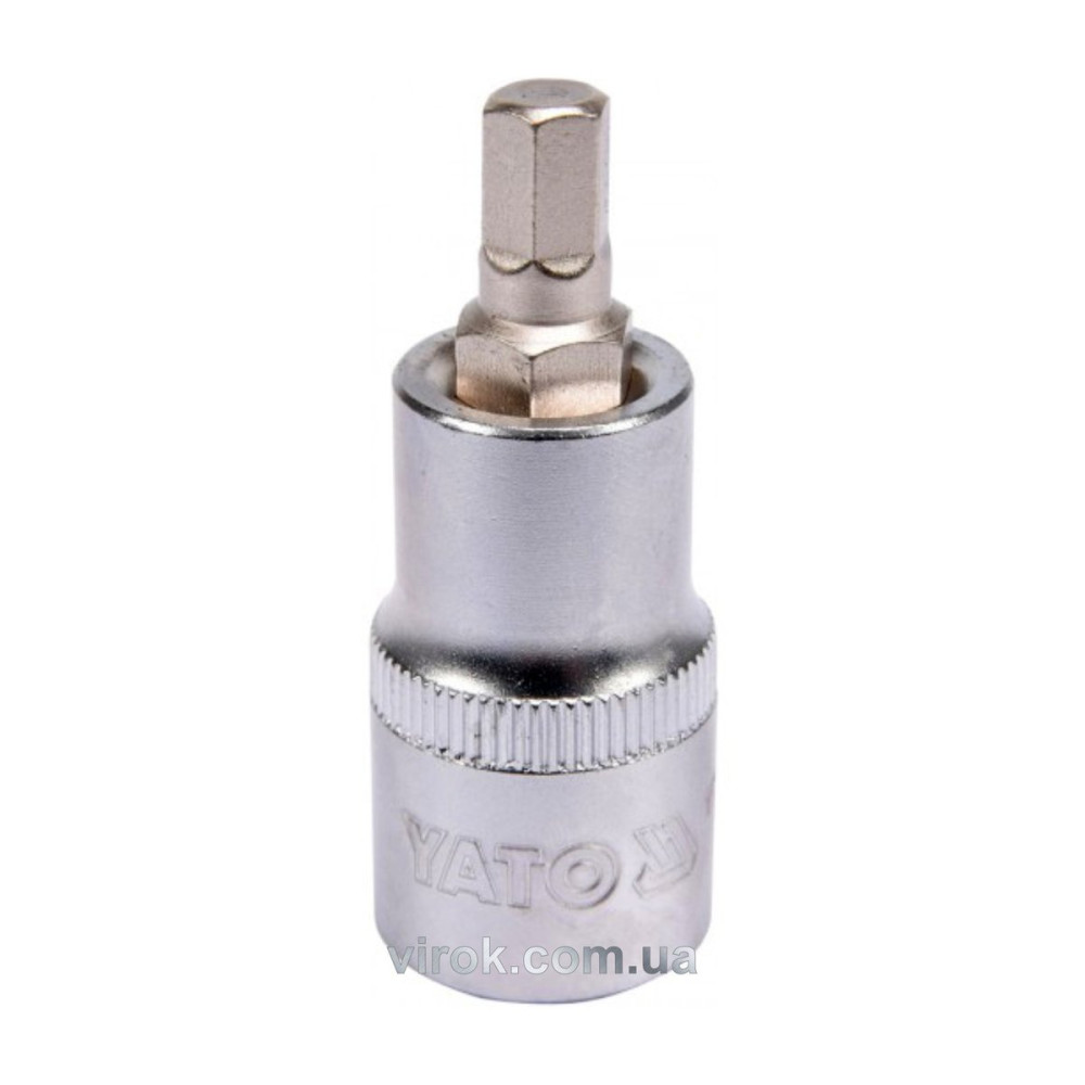 Головка торцева з насадкою HEX YATO : квадрат 1/2". HEX M7, L= 55 мм [40/240]