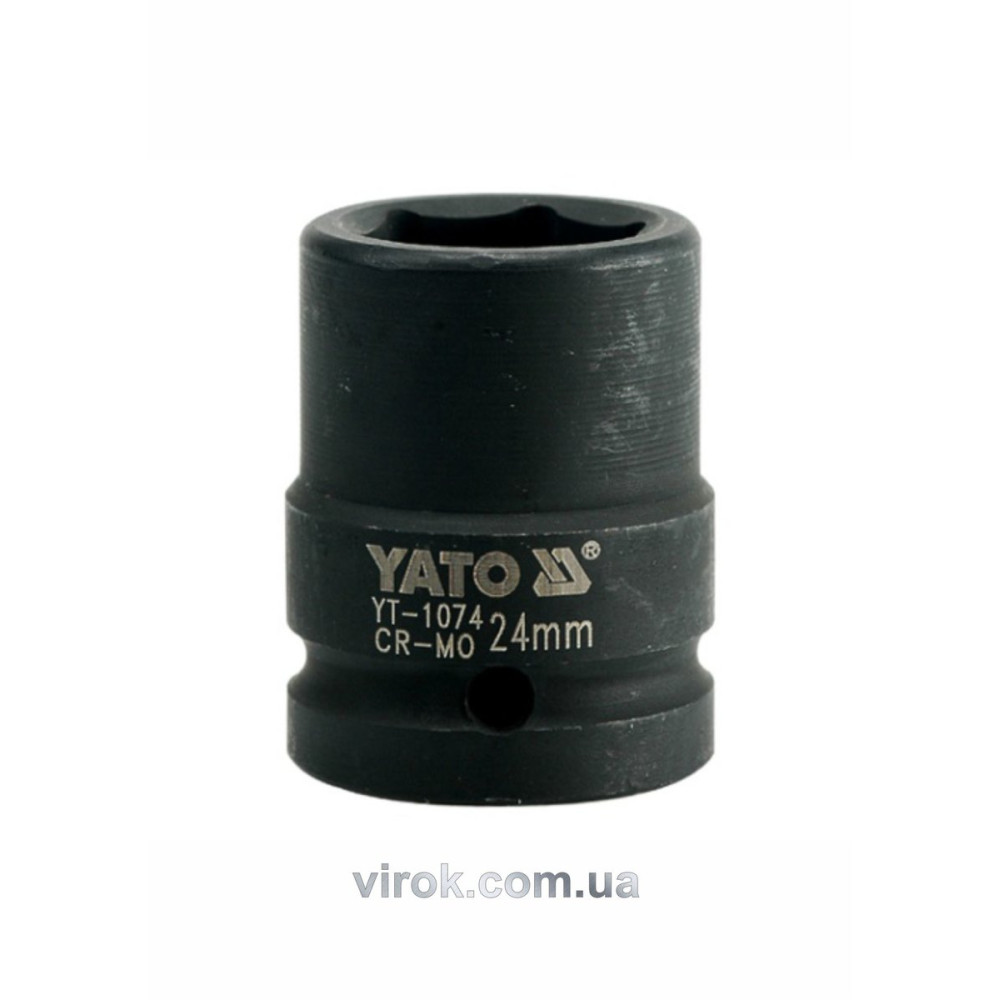 Головка торцева ударна 6-гранна YATO : квадрат 3/4", М= 24 мм, L= 50 мм [16/64]