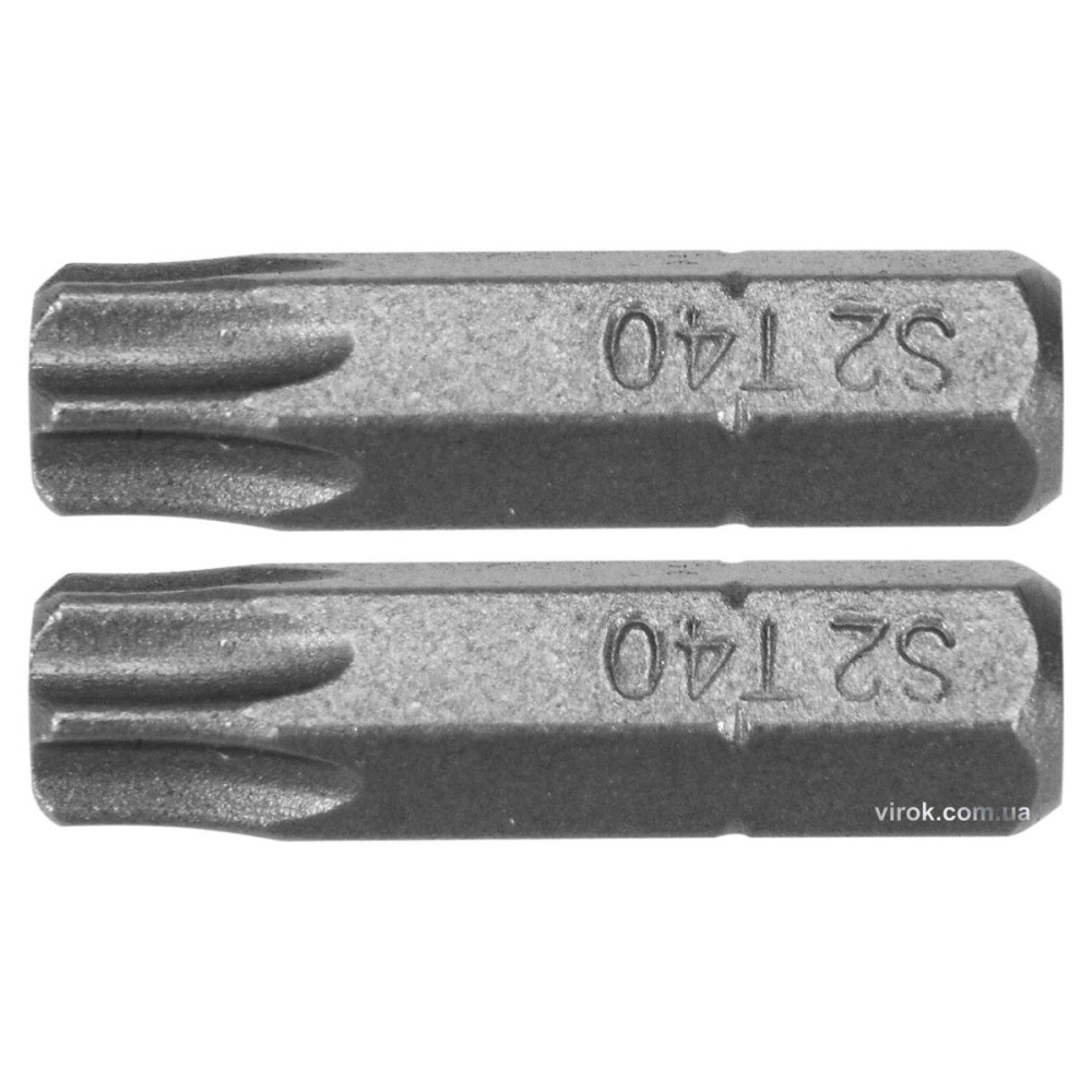 Насадка викруткова YATO : "TORX" T40 x 25 мм, HEX 1/4", AISI S2, 2 шт(DW)