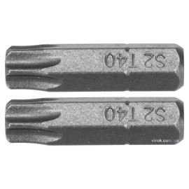 Насадка викруткова YATO : "TORX" T40 x 25 мм, HEX 1/4", AISI S2, 2 шт(DW)