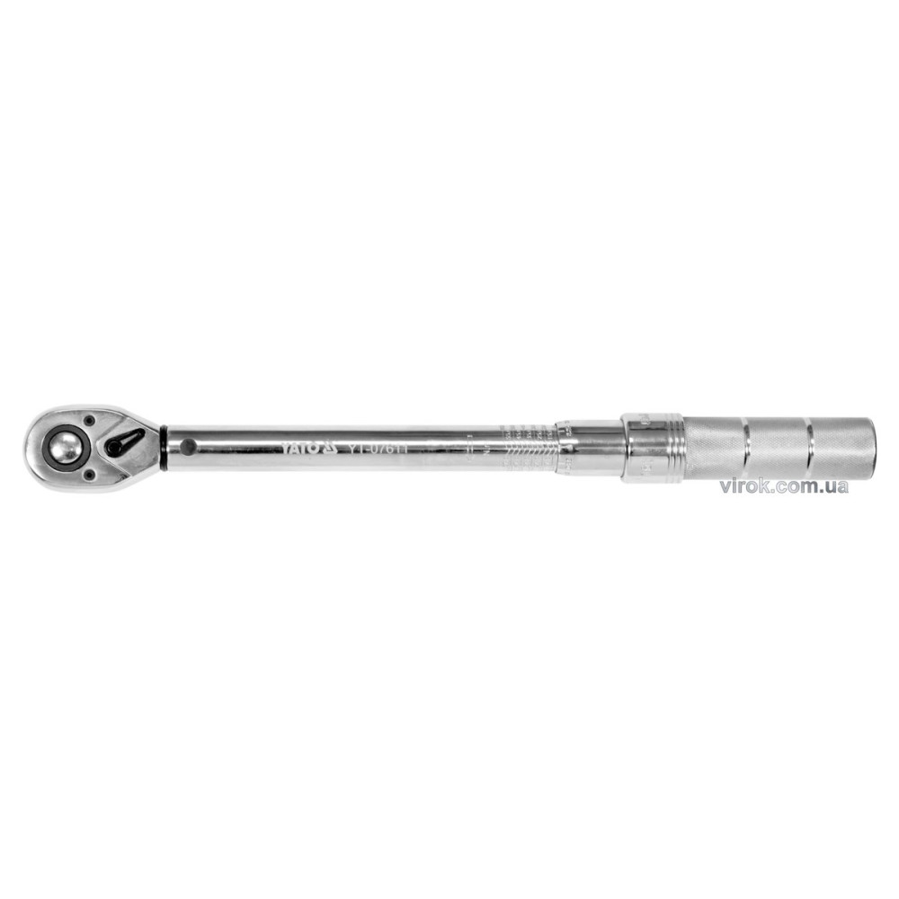 Ключ динамометричний YATO : квадрат 1/2", F= 10- 60 Нм, L= 378-400 мм YT-07611