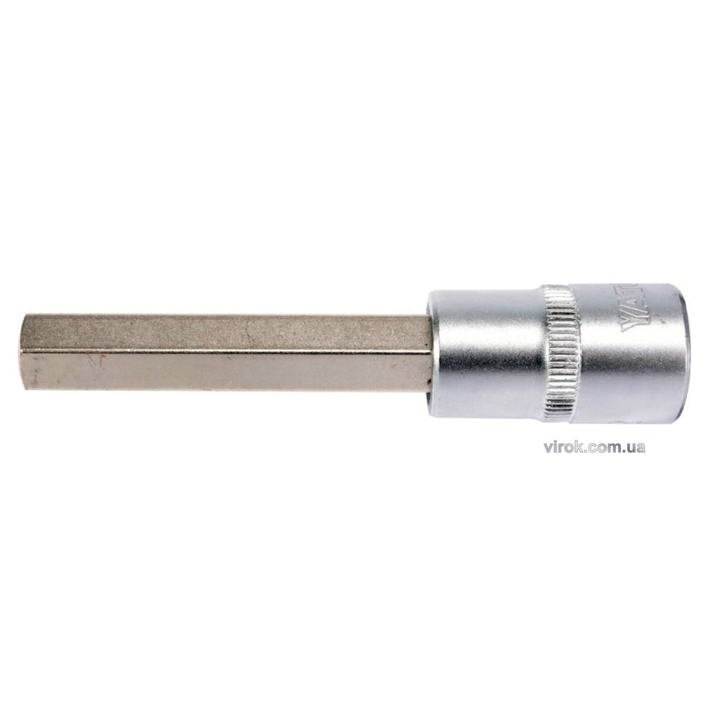 Головка торцева з насадкою HEX YATO : квадрат 1/2". HEX M12, L= 100 мм. подовжена [20/120]