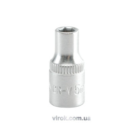 Головка торцева 6-гранна YATO : квадрат 1/4", М= 5 мм, L= 25 мм [24/240/400]