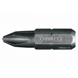 Насадка викруткова STANLEY : "Philips" PH2 x 25 мм, HEX 1/4. 100 (Шт/Уп.)