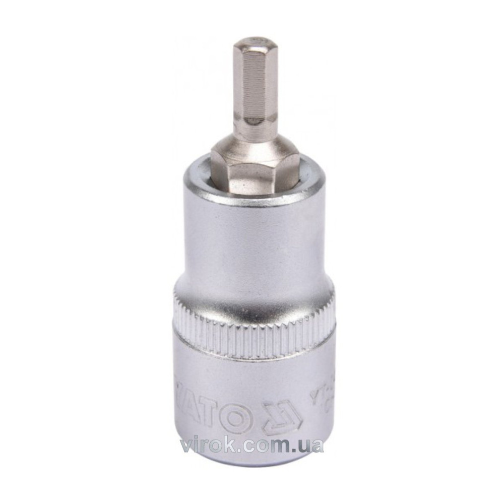 Головка торцева з насадкою HEX YATO : квадрат 1/2". HEX M5, L= 55 мм [40/240]