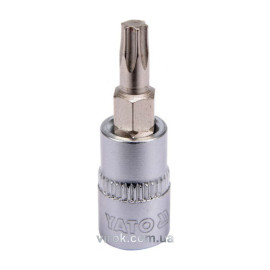 Головка торцева до квадрату 1/4" YATO з насадкою "TORX" Т25, L= 37 мм [150/600]